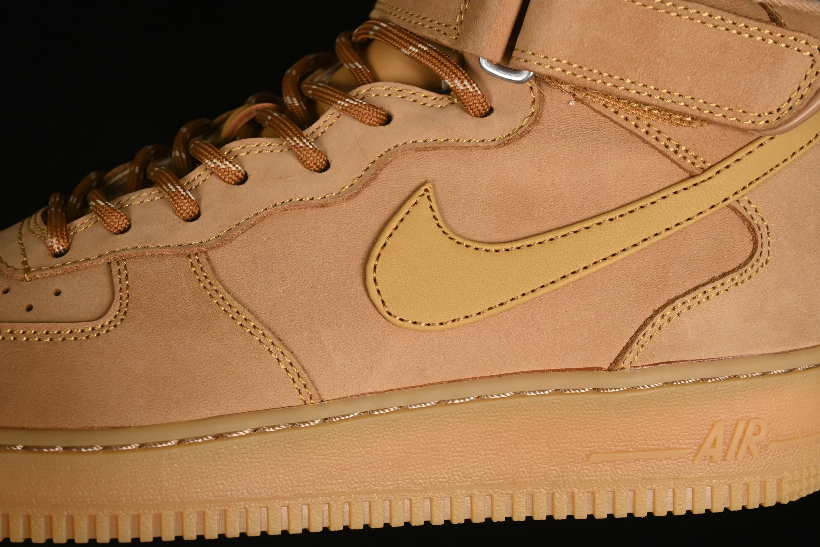 All categories Nk Air Force 1 Air Force series Nk Air Force 1 Mid Air Force mid-top #ZG version Nk Air Force 1'07 Mid Air Force 1 wheat-colored suede Chinese casual sneakers DJ9158-200